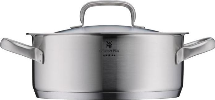 Produktbild WMF Bratentopf GOURMET PLUS Silberfarben (24 cm, Bräter + Schmortopf, Kochtopf, Edelstahl)