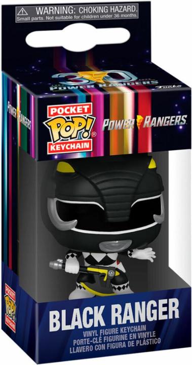 Immagine prodotto Funko Power Rangers 30th présentoir porte-clés Pocket POP! Vinyl Black Ranger 4 cm (1)