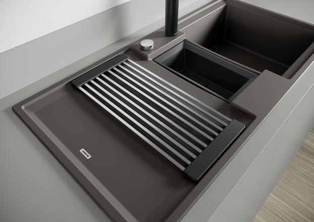 Produktbild Blanco ADIRA 6 S | SILGRANIT schwarz | Einbauart: Einbau von Oben | reversibel | mit Ablauffernbedie (Einbauspüle, 100 cm, 50 cm)