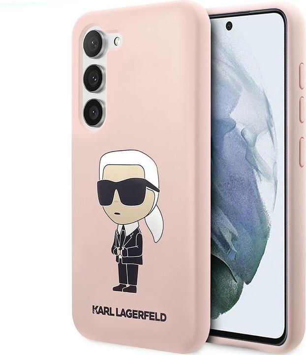Actual product image Karl Lagerfeld KLHCS23MSNIKBCP S23+ S916 hardcase pink/pink Silicone Ikonik (Samsung Galaxy S23+)