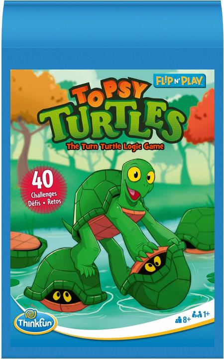 Ravensburger ThinkFun 76576 - Flip N' Play Topsy Turtles - the travelling logic game, for children and adults 8+ (German, French, Italian)