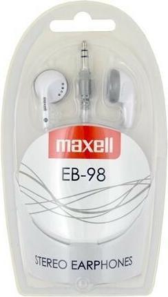 Actual product image Maxell Headphones 303452 EB-98 WHITE EAR PLUGS (No noise cancelling, Cable)