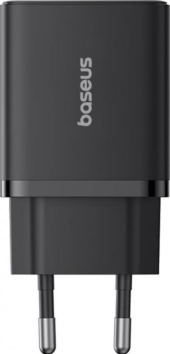 Actual product image Baseus Cube, 30W, 2.4A, 1 x USB-A - 1 x USB-C, black (30 W)