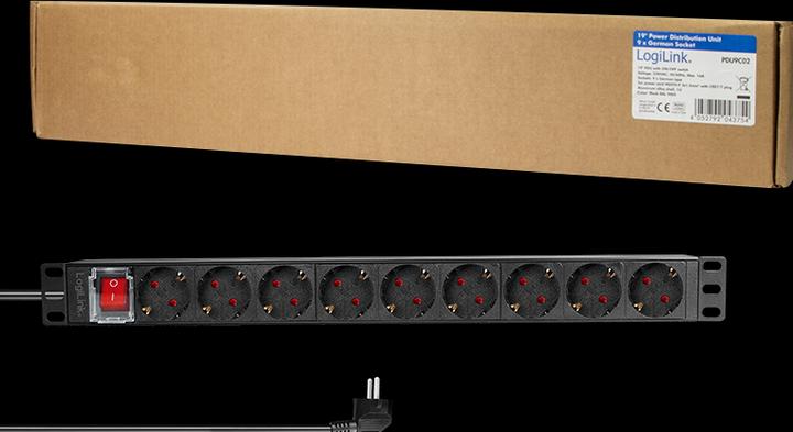 Actual product image LogiLink Socket strip (9 x, CEE 7/7, 2 m)