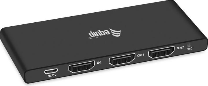 Produktbild equip HDMI Splitter 2.0 2 Port Ultra Slim 4K/60Hz schwarz
