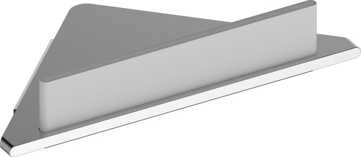 Keuco Corner shower tray EDITION 400 m glass squeegee aluminium sil-elo/we