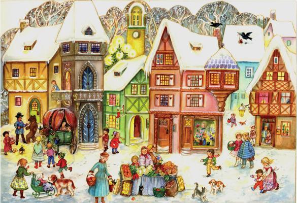 Produktbild Sellmer Adventskalender RS734 Marktplatz 35,5x26,5cm