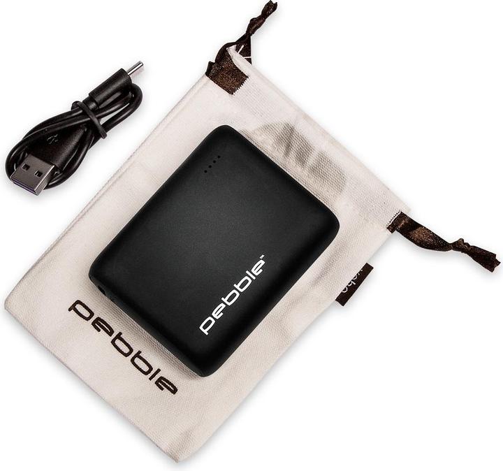 Actual product image veho Pebble PZ10 - Black - Universal - Rectangle - Lithium Polymer (LiPo) - 10000 mA (10000 mAh, 12 W, 37 Wh)