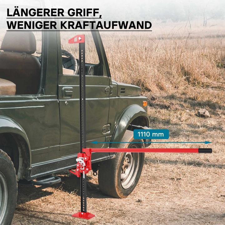 Produktbild Wiltec Farm Jack Wagenheber 150cm 60" 3000kg Offroad Geländewagen Stockwinde ATV Heber