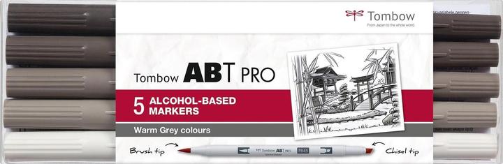 Productafbeelding Tombow Dubbele penseelpen ABT PRO (Donkergrijs, Grijs, 5 x)