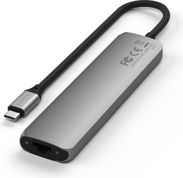 Satechi Slim 7 Multiport Hub Space Grey (USB-C, 7 Ports)