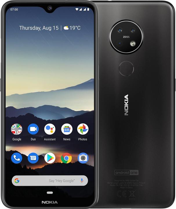Nokia 7.2 (64 GB, Charcoal, 6.30", Doppia SIM + SD, 48 Mpx, 4G)