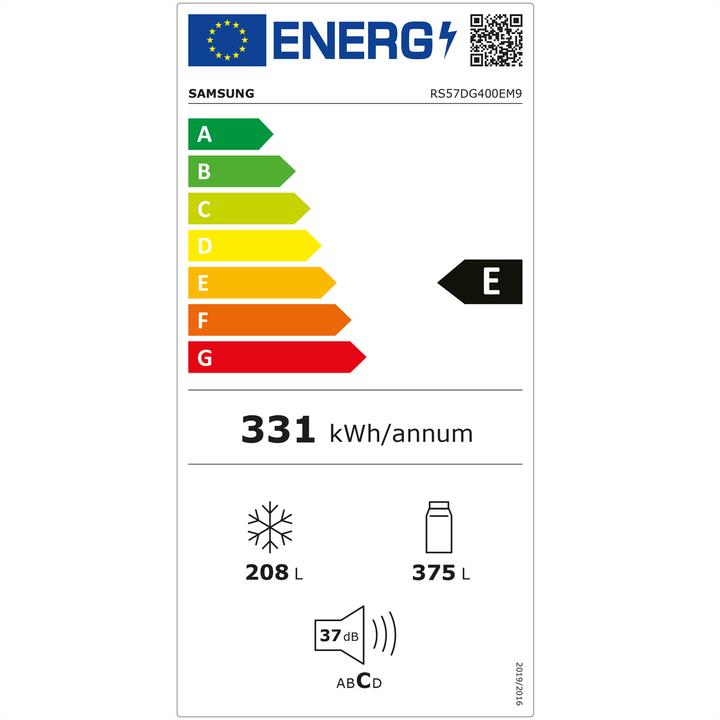 Etichetta energetica Samsung RS57DG400EM9WS (583 l)