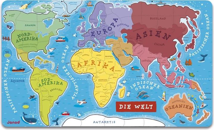 Immagine prodotto Janod Mappa magnetica "Il mondo (92 pezzi)
