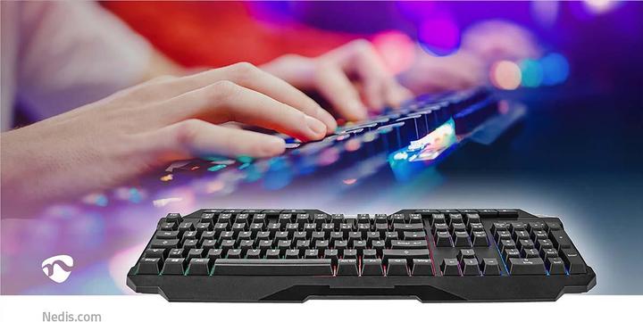 Image du produit Nedis Clavier de jeu filaire | USB Type-A | Touches à membrane | LED | QWERTY | DE-Layout | Longueur du (DE, Filaire)