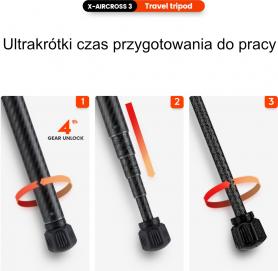 Immagine prodotto Fotopro X Aircross 3 Treppiede in carbonio Oranje (Materiale sintetico)
