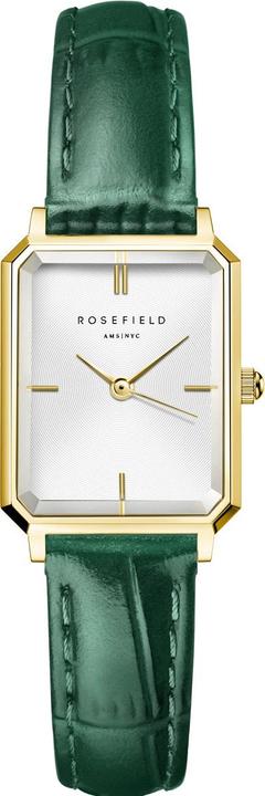 Produktbild Rosefield Octagon XS White Emerald Leather Gold Armbanduhr (Analoguhr)