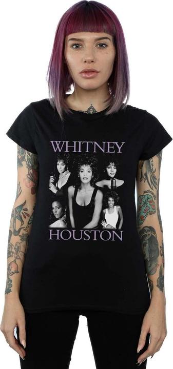 Actual product image Whitney Houston Womens/Ladies Multiple Pose Cotton T-Shirt (XXL)