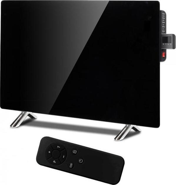Maclean MCE536 Riscaldatore elettrico in vetro Convettore Smart WiFi LED con telecomando 600W Tuya Smart (600 W)