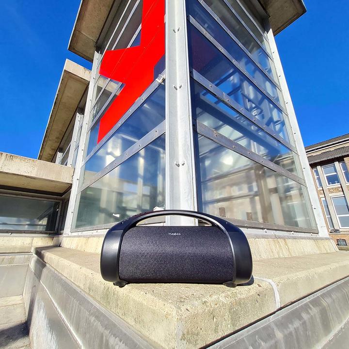 Immagine prodotto Nedis Bluetooth® Party Boombox 6 ore 2.0 50 W Riproduzione multimediale: AUX/USB IPX5 Maniglia di (6 h, Batteria ricaricabile)