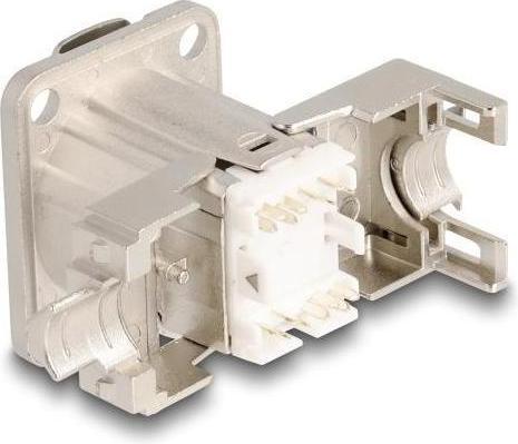Produktbild Delock D-Typ RJ45 Einbaubuchse mit LSA Anschluss Cat.6A STP Metall