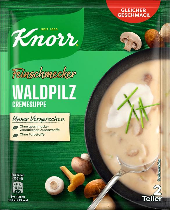 Knorr Feinschmecker Soupe de champignons des bois donne 500 ml (500 ml)