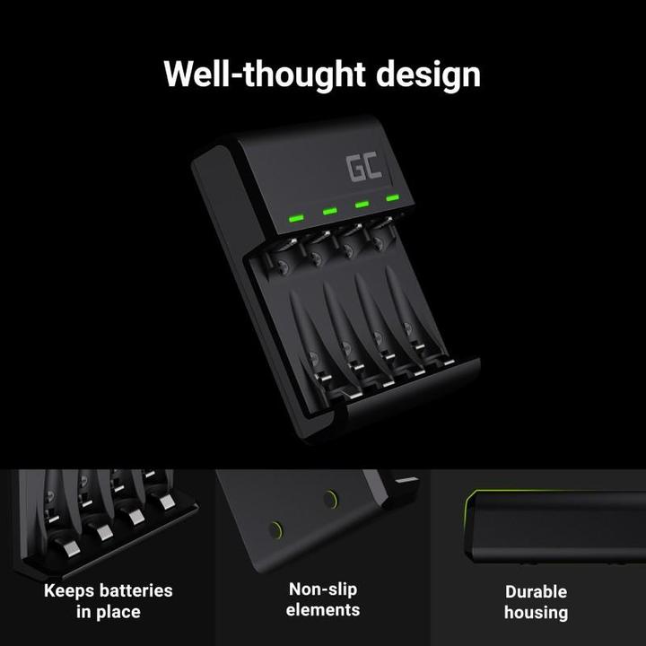 Produktbild GreenCell VitalCharger (GRSETGC01) (4 Stk., AA, 2000 mAh, Akku)