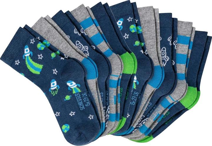 Produktbild Schiesser Astronaut - 10 Paar Kindersocken Jungen (10er Pack, 19 - 22)