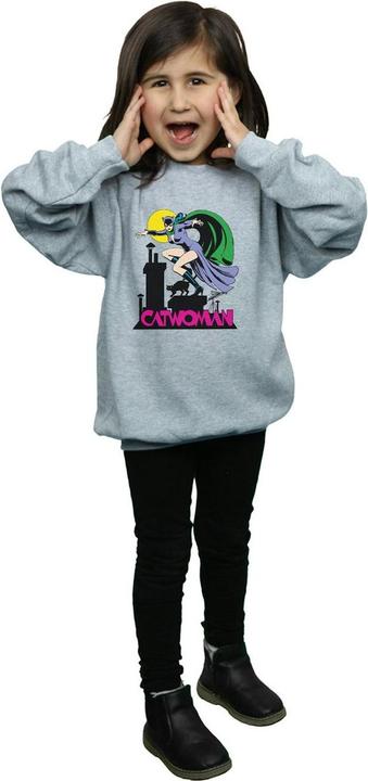 Actual product image Girls Catwoman Text Logo Sweatshirt (140, 146)