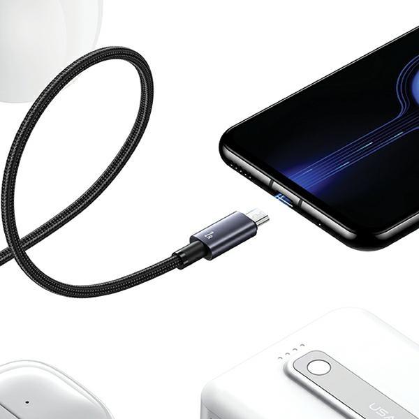 Immagine prodotto Usams Cavo USB na Micro-USB 2A 2m a ricarica rapida stalowy/tarnish SJ670USB01 (US-SJ670) (2 m, USB 2.0)