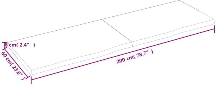 Actual product image VidaXL Saba (200 x 60 x 6 cm)