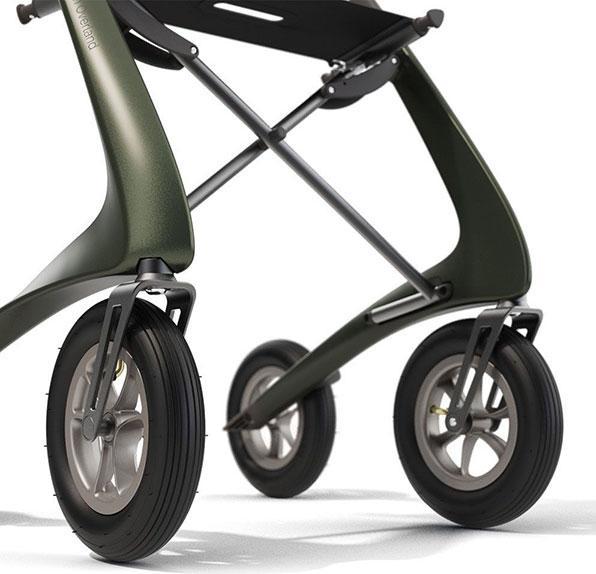 Actual product image Russka Rollator Carbon Overland metallic green