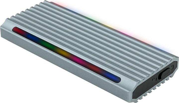 Image du produit Tooq Technology CAJA EXTERNA TQE-2221G NGFF/NVMe "SHINOBI" USB-A RGB GRIS (M.2 2280)