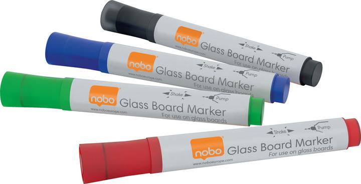 Produktbild Nobo Glasboard Marker (White, 3 mm, 4 x)