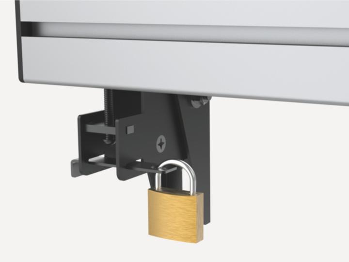 Produktbild equip Pro - Klammer für 3 LCD-Anzeigen - Kunststoff, Aluminium, Stahl - Schwarz, Silbe (Decke, 55", 150 kg)