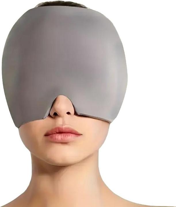 Actual product image Cbx Gel Kühlmütze, Migräne Mütze, Eiskappe Grau