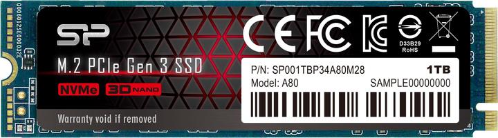 Produktbild Silicon Power P34A80 (1000 GB, M.2 2280)