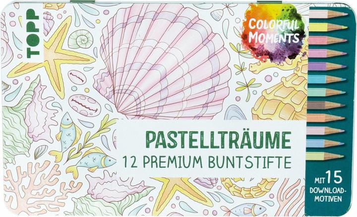 Actual product image Topp Colorful Moments Design Box with Crayons - Pastel Dreams (Multinational, 12 x)
