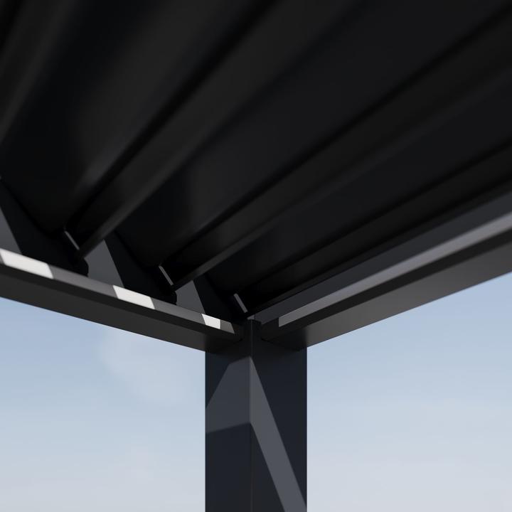 Actual product image Weide Electric pergola 4x6m anthracite with LED (600 cm, 400 cm)
