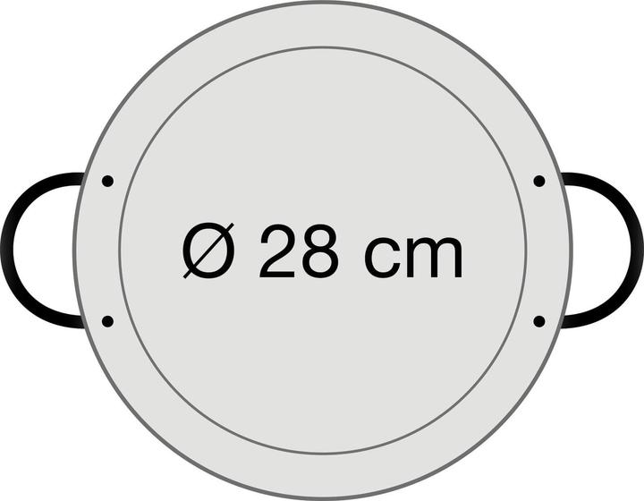 Produktbild All'Grill Paella-Pfanne Stahl poliert Ø 28 cm (28 cm, Paella Pfanne, Stahl)