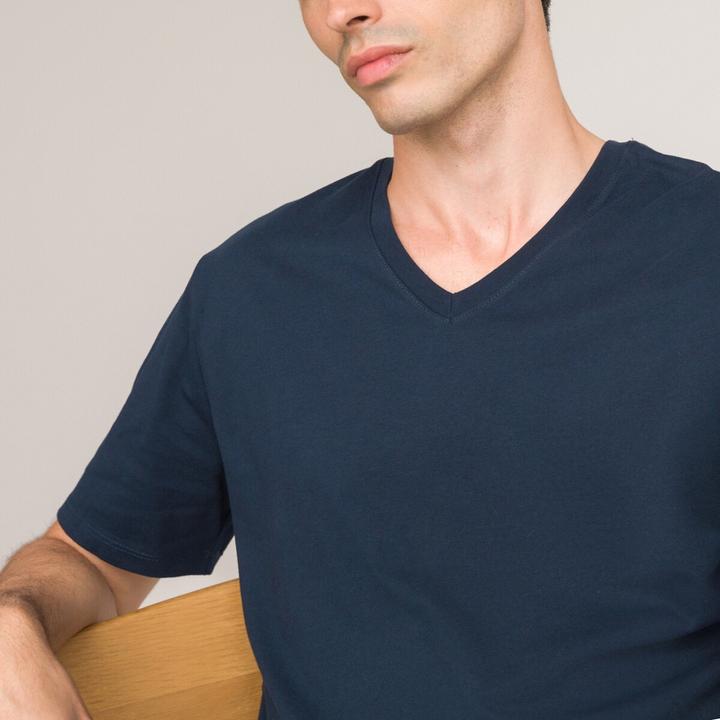 Image du produit La Redoute Collections T-Shirt mit V-Ausschnitt (M)
