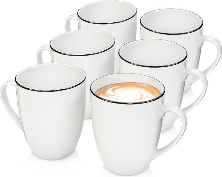 Actual product image Sänger Coffee mug set Marlo Black Rim (350 ml, 6 x)