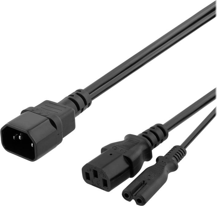 Deltaco Power IEC 60320 C14 C13 C7 20cm - 0.2 m (0.20 m)