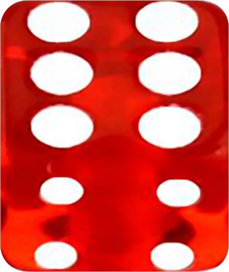Star Piercing Würfel rot transparent (Acryl)