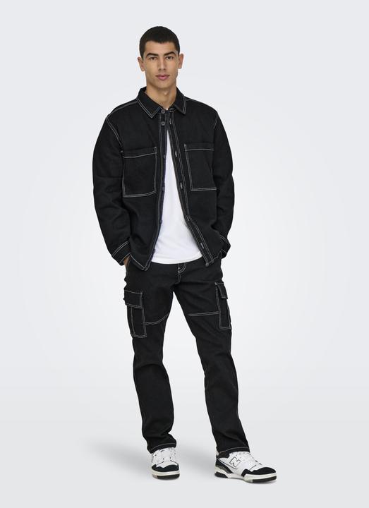 Actual product image Only & Sons ONSEDGE mid waist straight cut jeans regular fit jeans (36)
