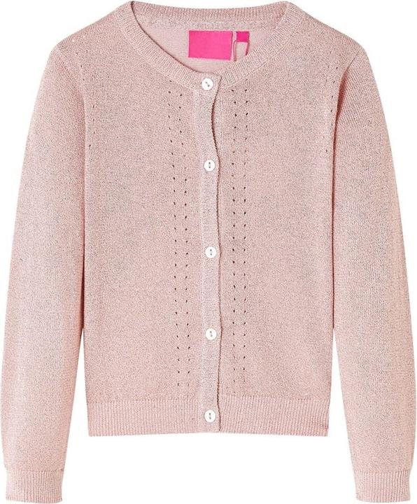 VidaXL Kinder-Strickjacke Zartrosa 104,Material: 97 % Baumwolle. 3 (104)