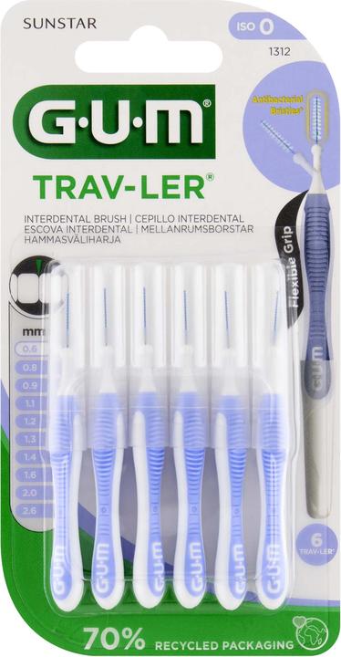 GUM SUNSTAR Trav-Ler ISO-Norm 1 0.6mm cylindric lila (6 x)