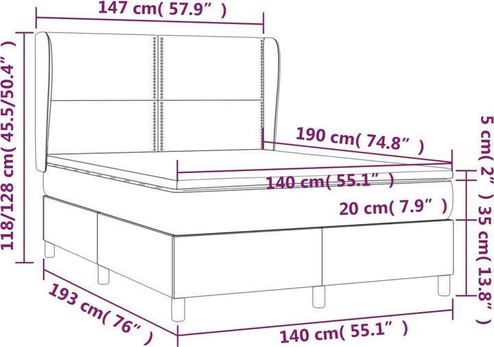 Produktbild VidaXL Nalia (140 x 190 cm, 140 x 190 cm)