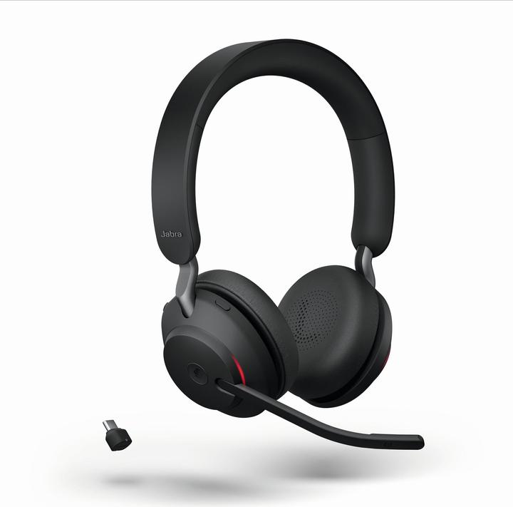Produktbild Jabra Evolve2 65 Stereo MS + Ladestation + Link 380c schwarz (Kabelgebunden, Kabellos, USB-C)