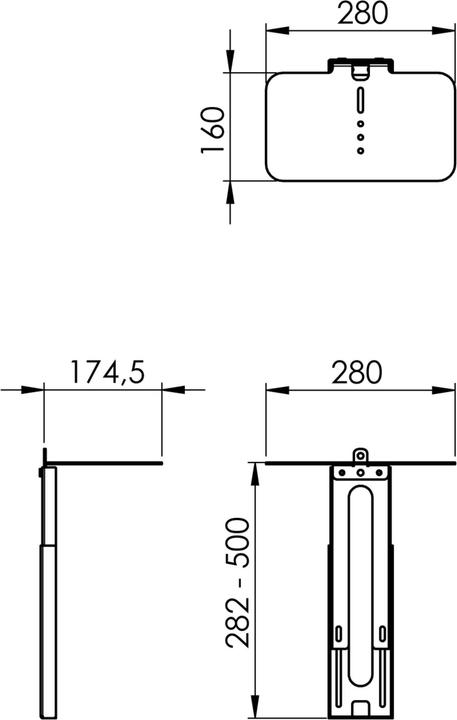 Produktbild Vogels PROFESSIONAL PVA 5050 Kamera/Lautsprecherhalter, 40-55" (1 Stk., Wandmontage, Höhenverstellbar)